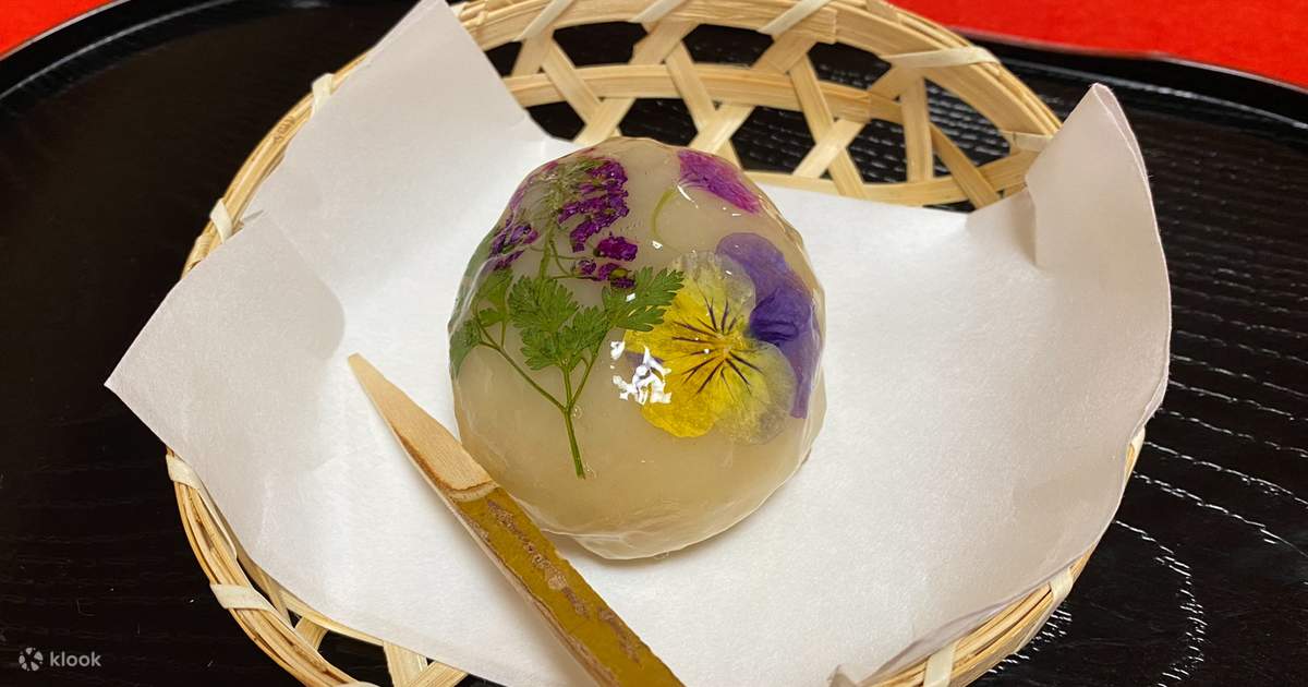 Traditional Japanese Sweets With Real Flowers in Tokyo Klook
